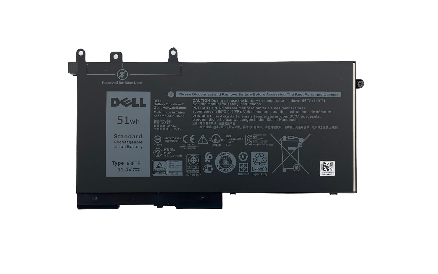 BATERIA ORIGINAL PARA LAPTOP DELL 93FTF 11.4V 51WH
