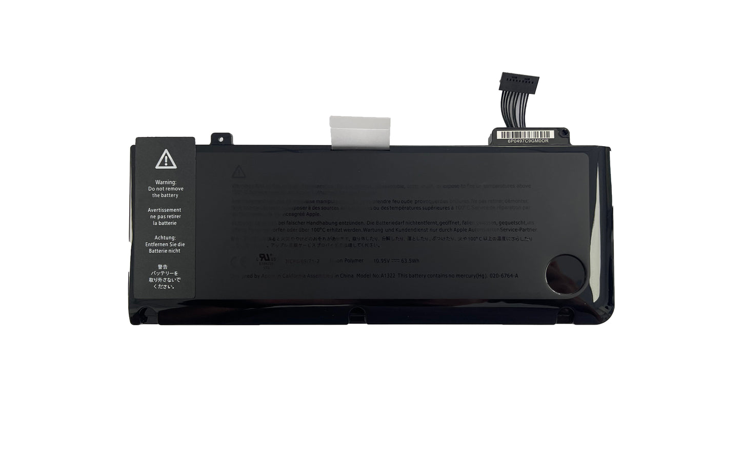 BATERIA APPLE PARA LAPTOP MACBOOK PRO A1278 10.95V 63.5WH