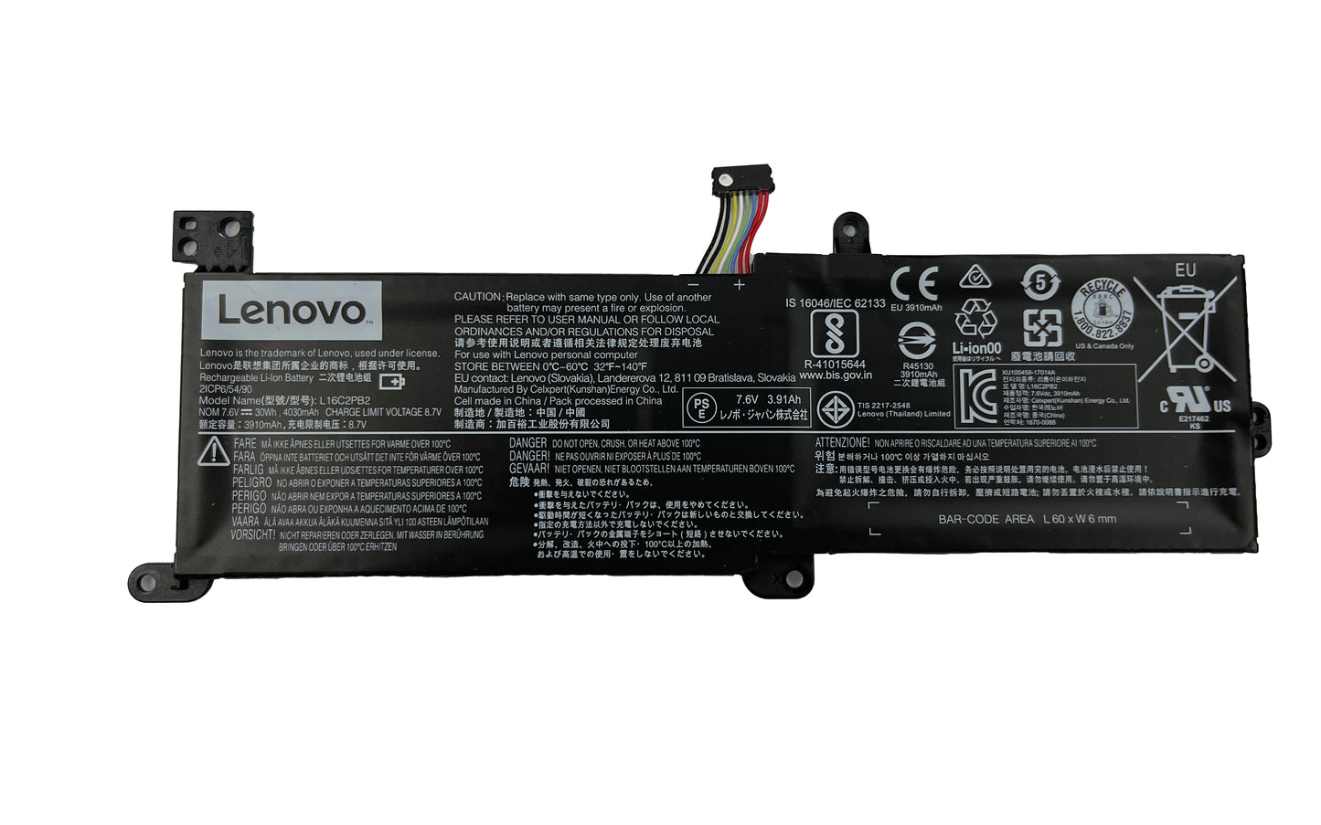BATERIA ORIGINAL PARA LAPTOP LENOVO L16M2PB1 7.6V 30WH