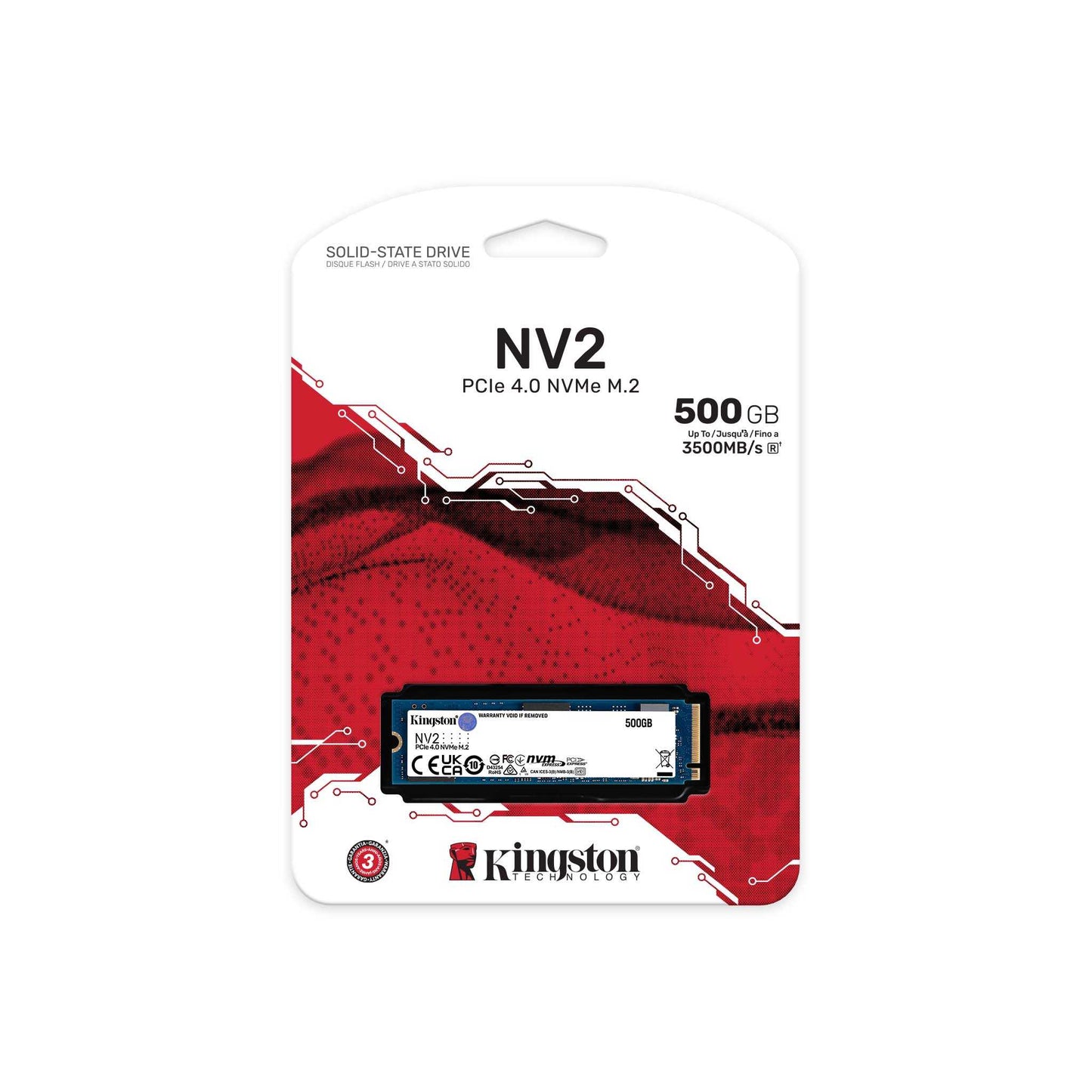 DISCO ESTADO SOLIDO KINGSTON 500GB NV2 PCIe 4.0 NVMe M.2