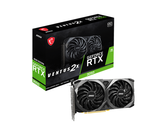 TARJETA DE VIDEO MSI GEFORCE RTX 3050 VENTUS 2X 8GB OC DDR6 PCI-E 4.0 128BIT