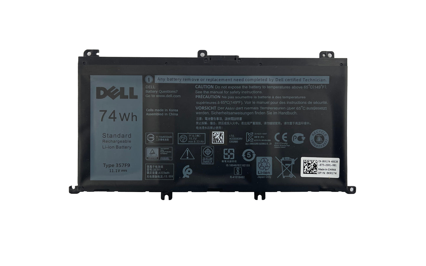 BATERIA ORIGINAL PARA LAPTOP DELL 357F9 11.1V 74WH