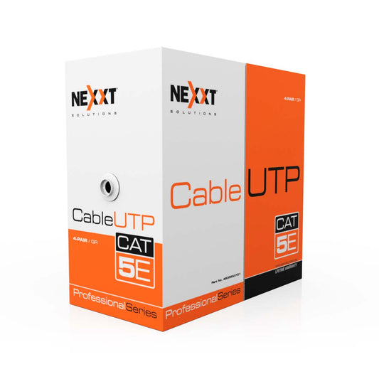 CAJA DE CABLE NEXXT CAT5E 100% COBRE GRIS 305M